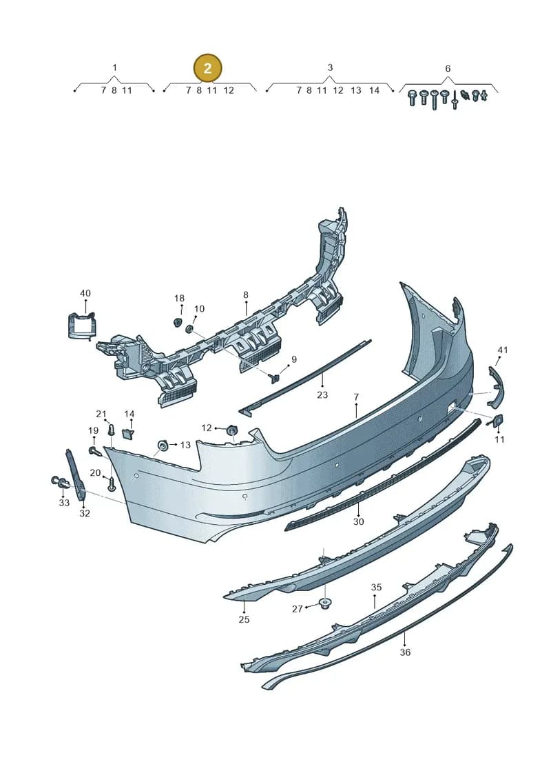 8W9807067DGRU — Audi A4 (2015-2025) diagram 849807700, position 2