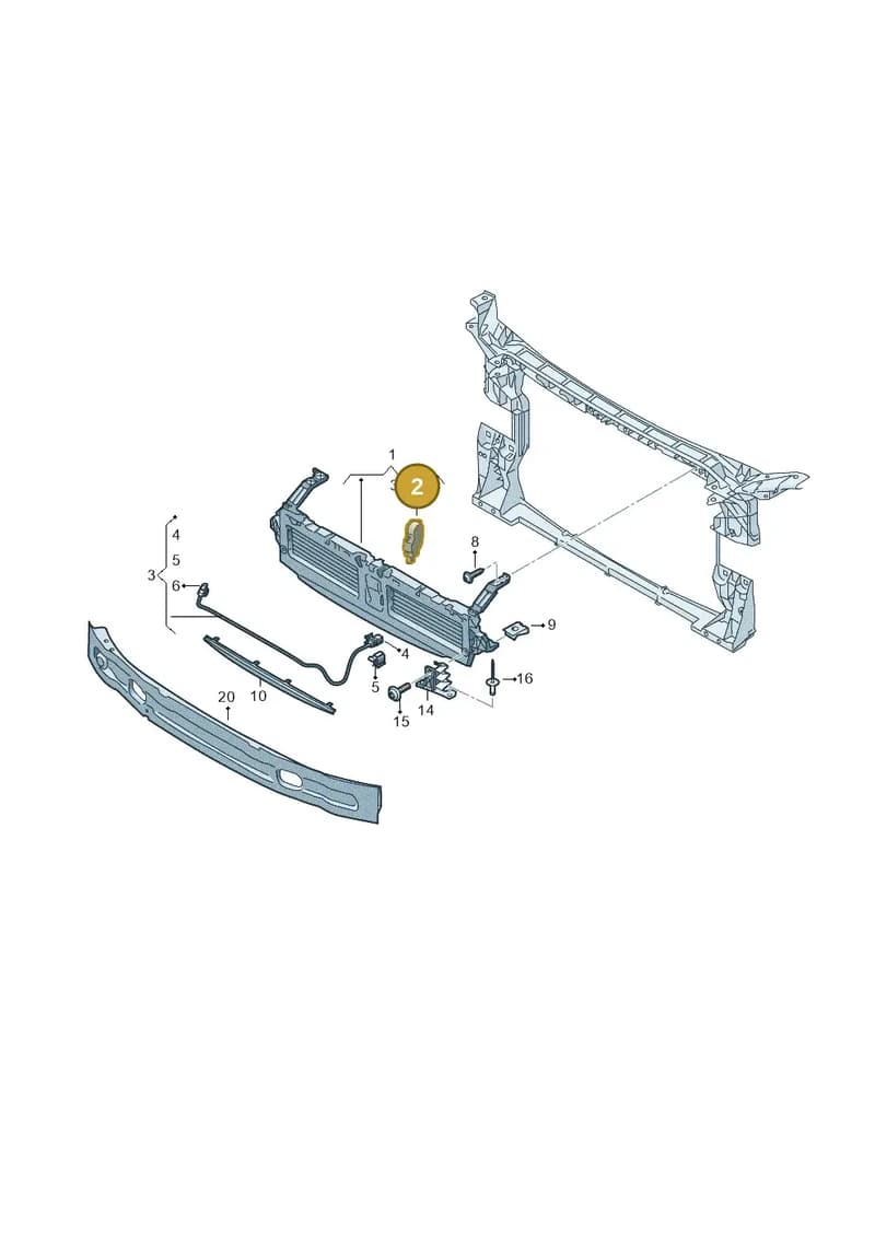 8W9807067DGRU — Audi A4 (2015-2025) diagram 849807060, position 2