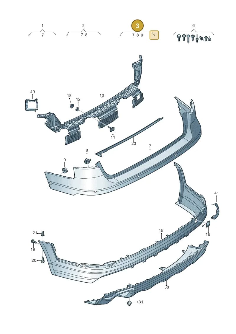 8W9807067HGRU — Audi A4 (2015-2025) diagram 849807800, position 3