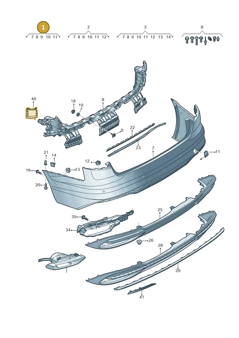 8W9807067PGRU — Audi A4 (2015-2025) diagram 849807650, position 1