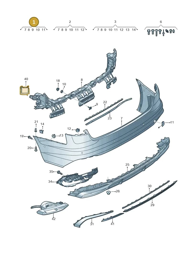 8W9807067SGRU — Audi A4 (2015-2025) diagram 849807760, position 1