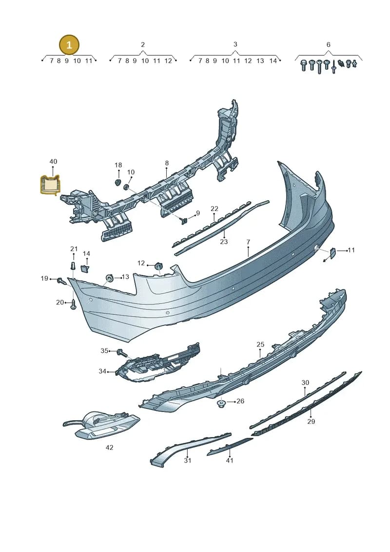 8W9807067SGRU — Audi A4 (2015-2025) diagram 849807750, position 1