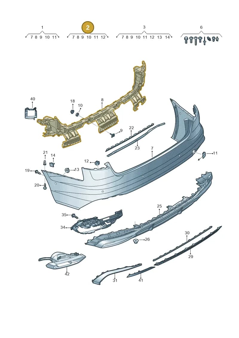 8W9807067TGRU — Audi A4 (2015-2025) diagram 849807760, position 2