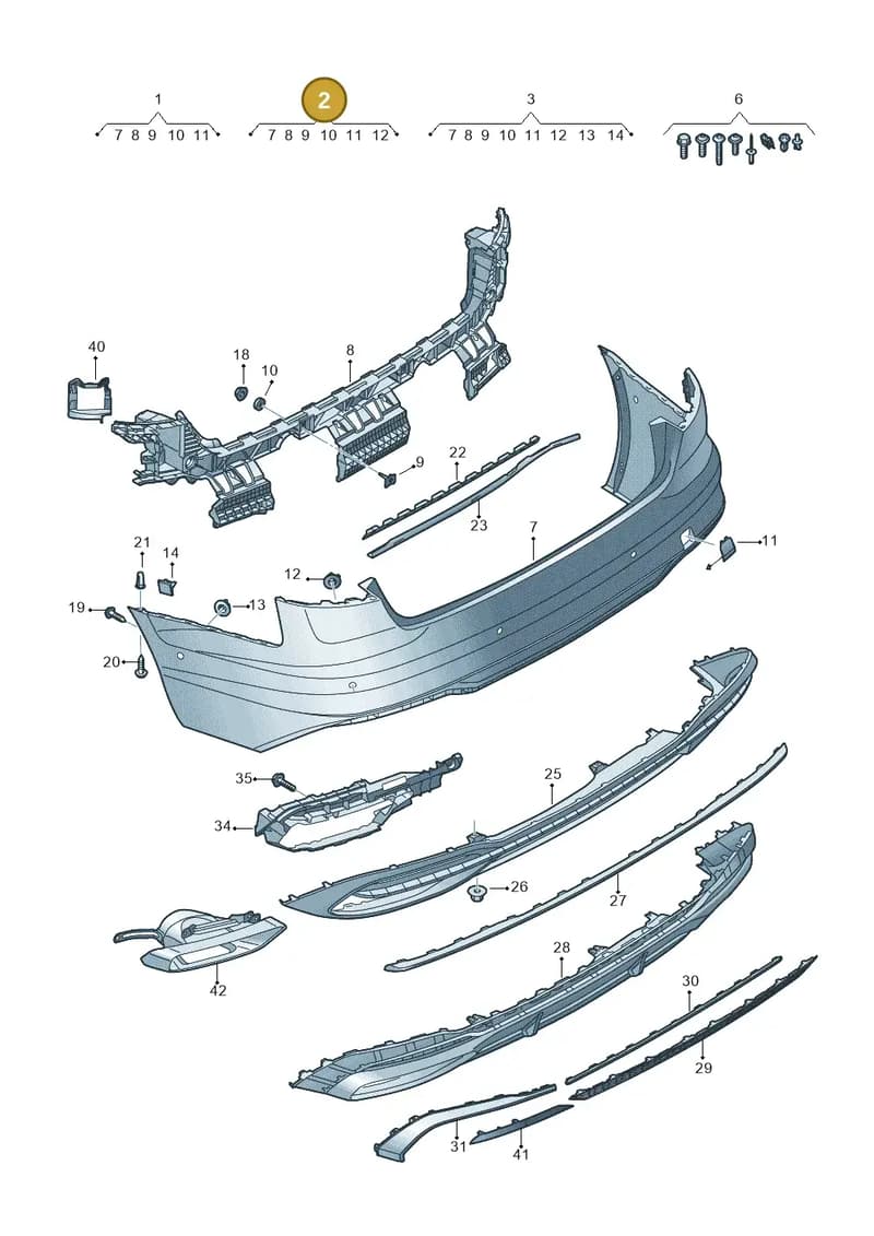 8W9807067TGRU — Audi A4 (2015-2025) diagram 849807770, position 2