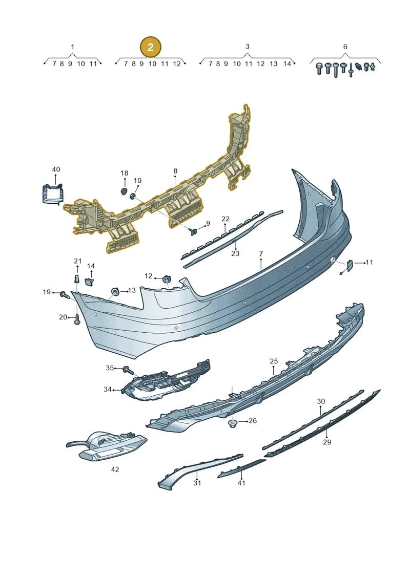 8W9807067TGRU — Audi A4 (2015-2025) diagram 849807750, position 2