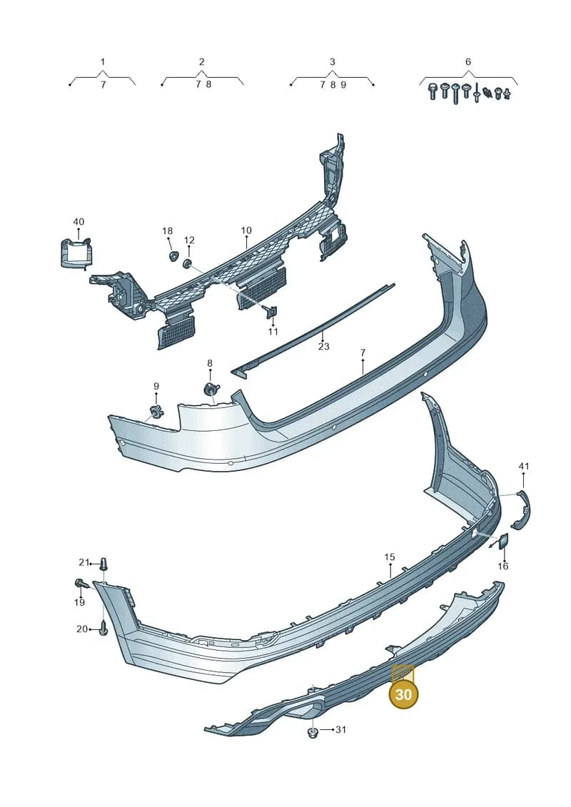 8W9807835B — Audi A4 (2015-2025) diagram 849807800, position 30