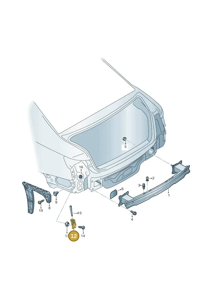 8W9807890C — Audi RS4 Avant (2017-2025) diagram 847807500, position 12