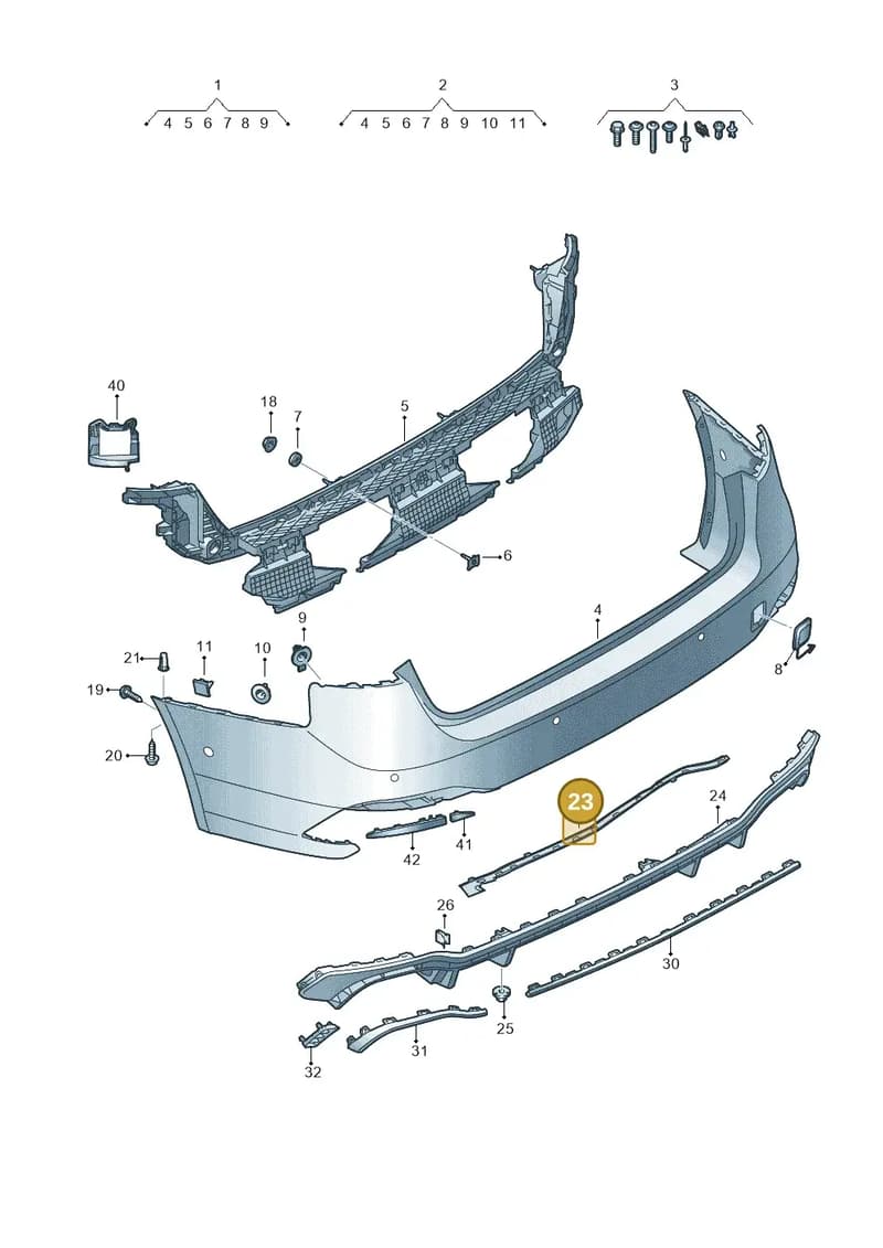 8W9807900C — Audi RS4 Avant (2017-2025) diagram 438807600, position 23