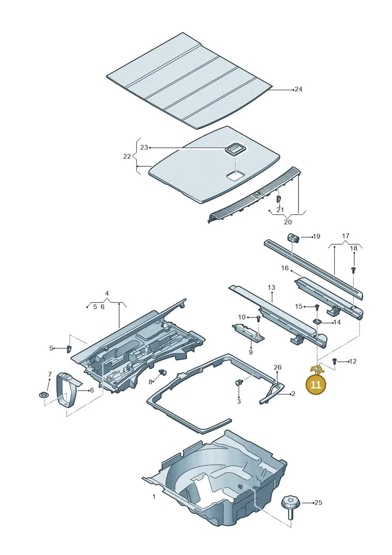 8W9813985 — Audi RS4 Avant (2017-2025) diagram 849863850, position 11