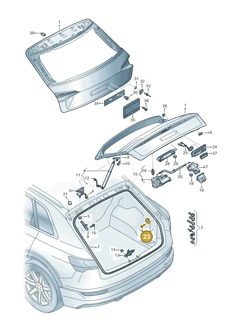 8W9827239F — Audi Q8 e-tron (2018-2025) diagram 586827000, position 23