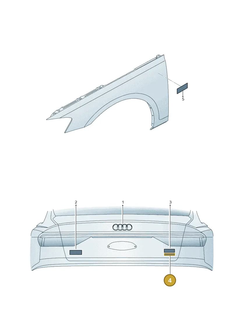 8W98537372ZZ — Audi A3 Sportback (2019-2025) diagram 429853070, position 4