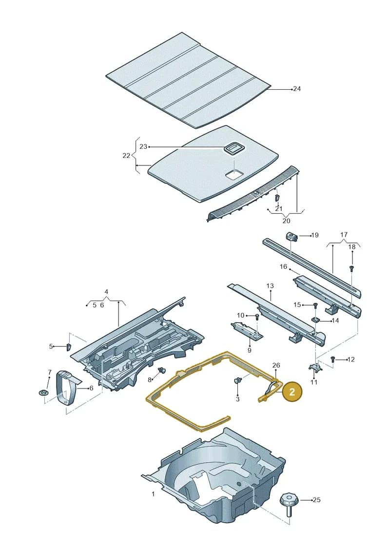 8W9858967 — Audi A4 (2015-2025) diagram 849863850, position 2