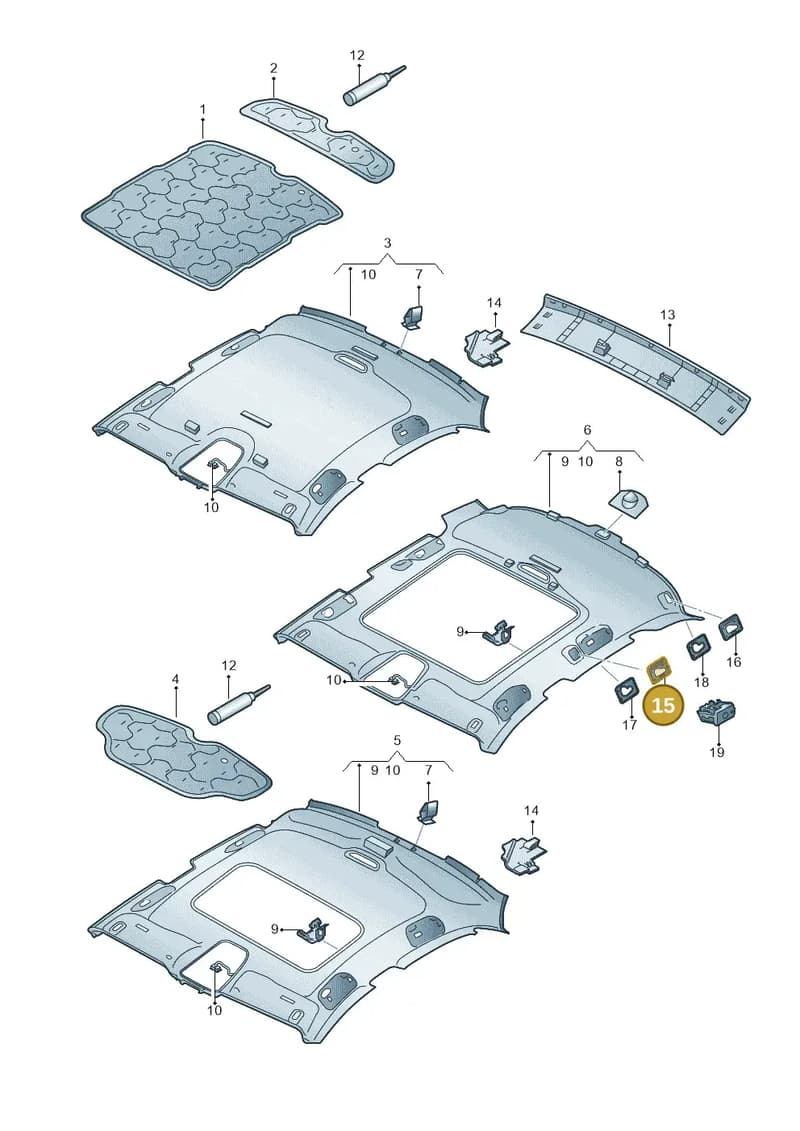 8W9861305 — Audi A4 (2015-2025) diagram 849867550, position 15