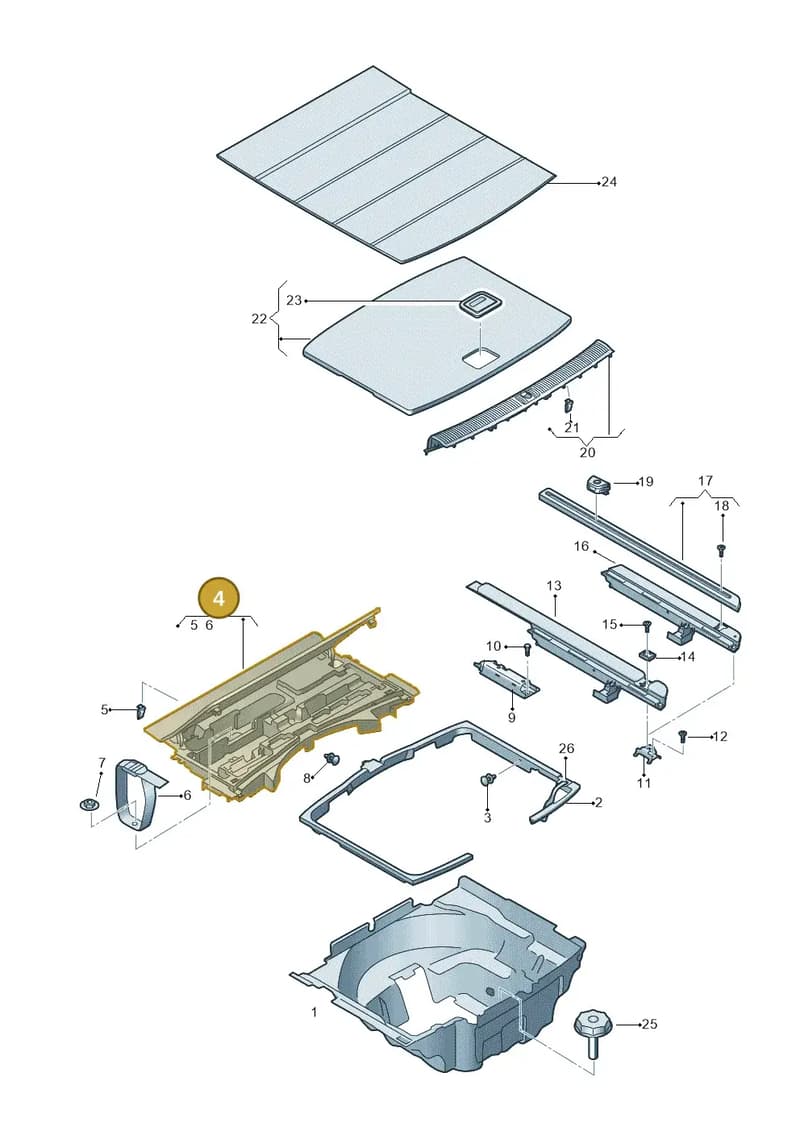 8W9861486AGW8 — Audi RS4 Avant (2017-2025) diagram 849863850, position 4