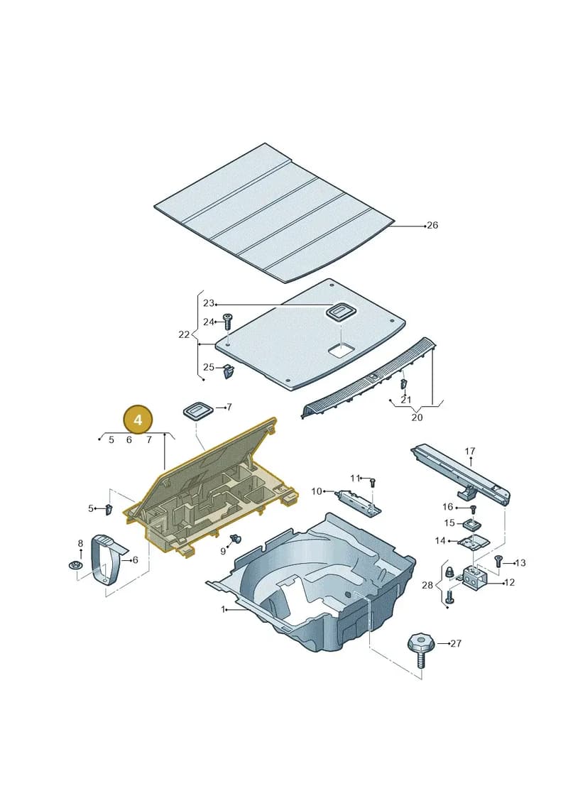 8W9861486HGW8 — Audi A5 Sportback (2016-2025) diagram 897863850, position 4