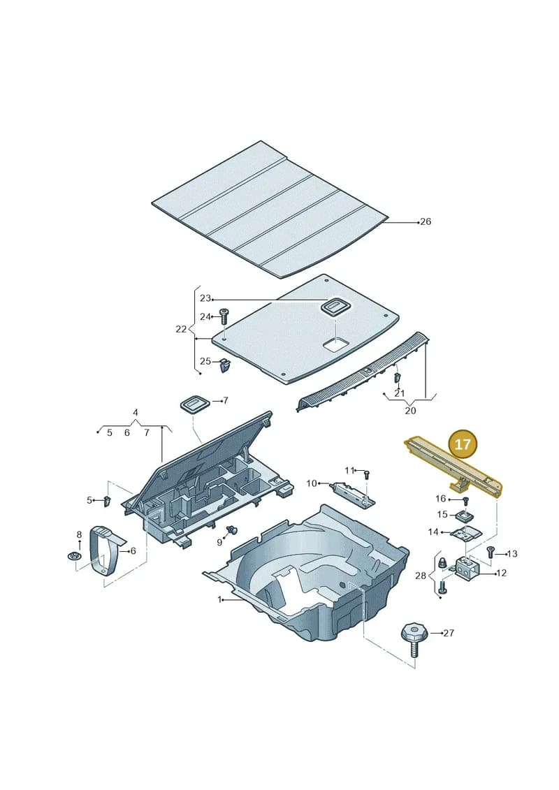 8W9861828DGW8 — Audi A5 Sportback (2016-2025) diagram 897863850, position 17