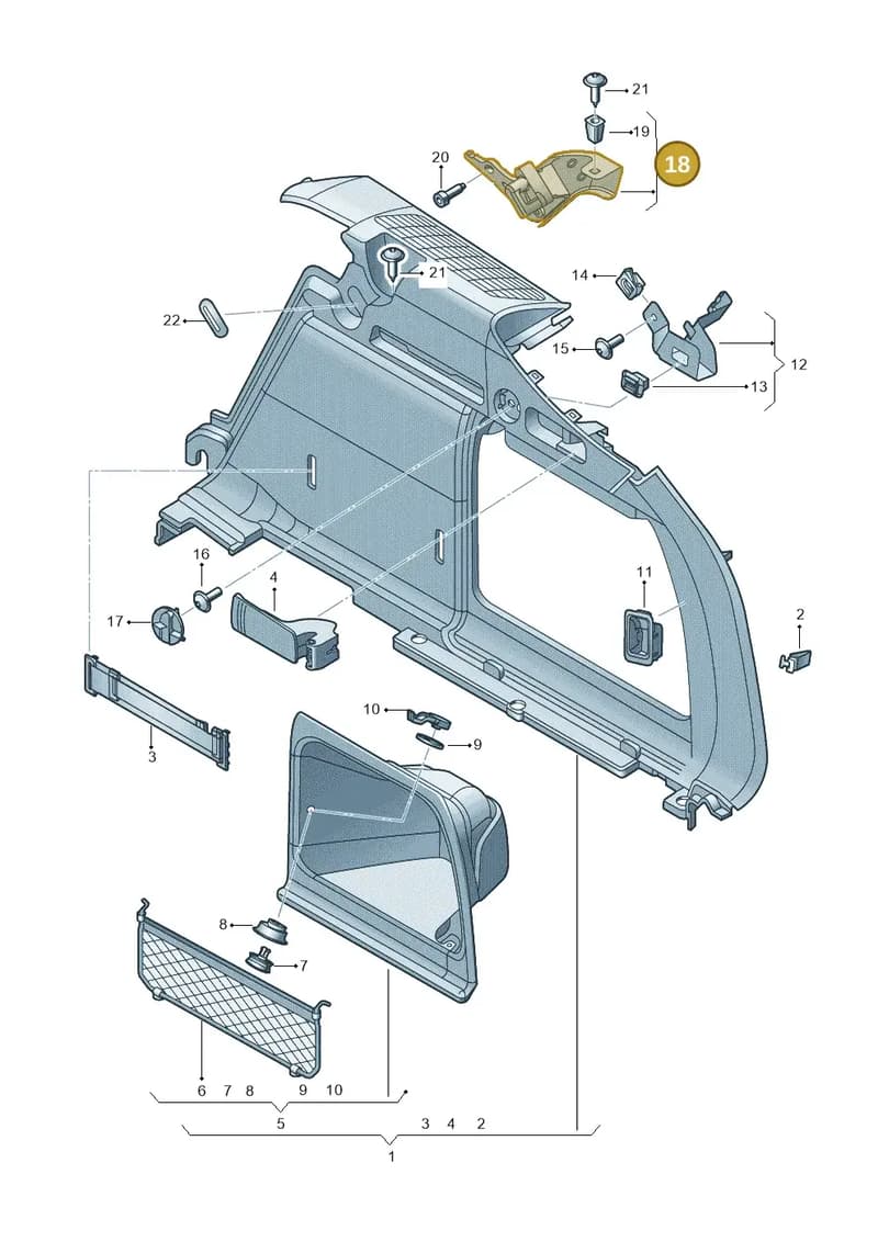 8W9863583 — Audi RS4 Avant (2017-2025) diagram 849863900, position 18