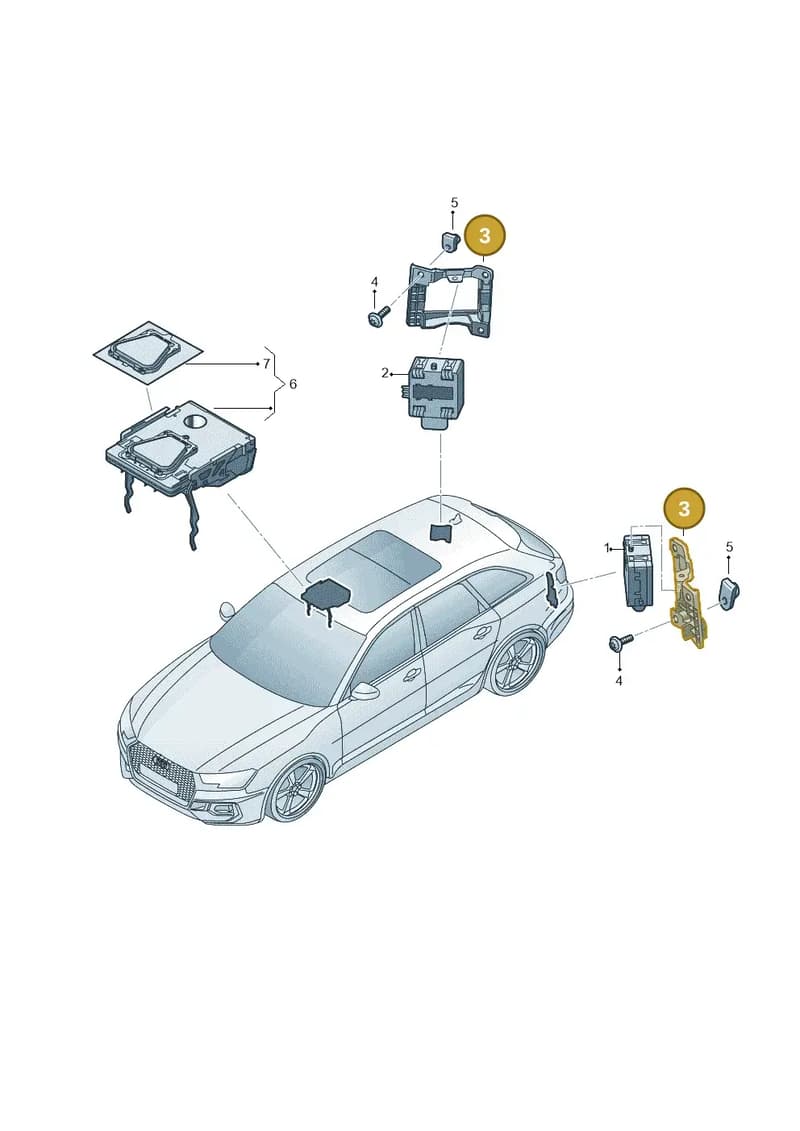 8W9907176 — Audi RS4 Avant (2017-2025) diagram 438907350, position 3