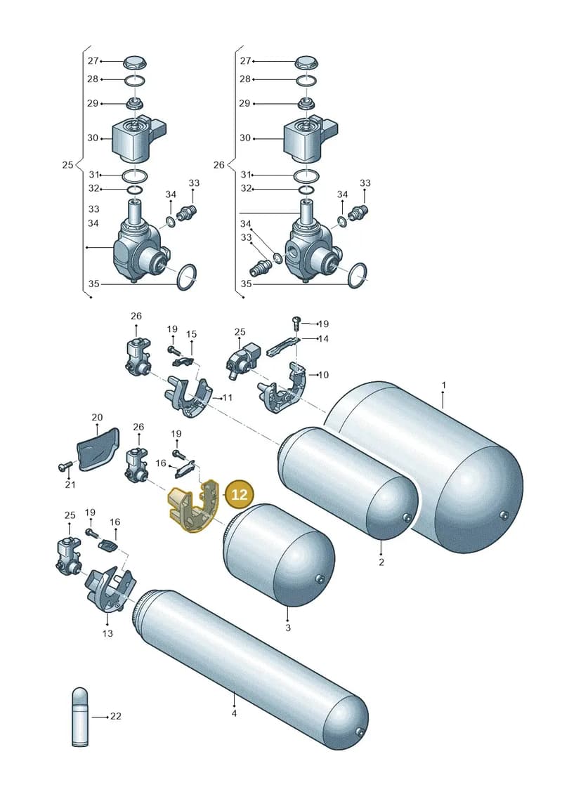 8W9907393C — Audi A5 Sportback (2016-2025) diagram 849201460, position 12