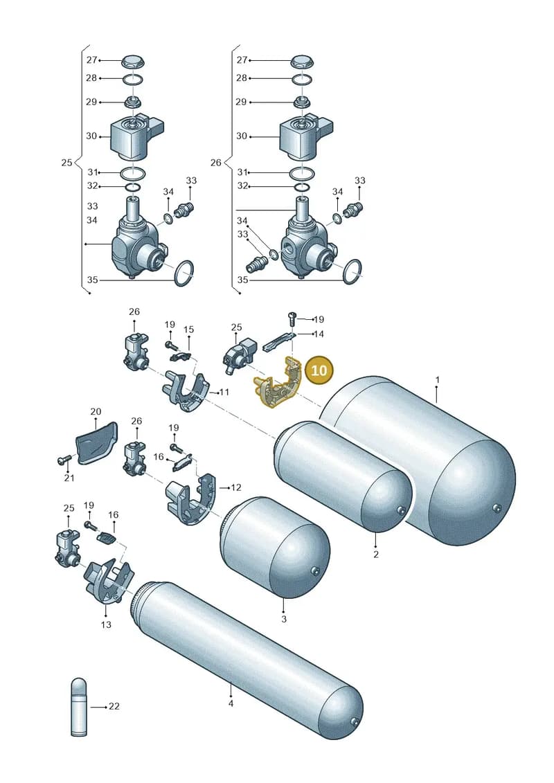 8W9907393F — Audi A5 Sportback (2016-2025) diagram 849201460, position 10