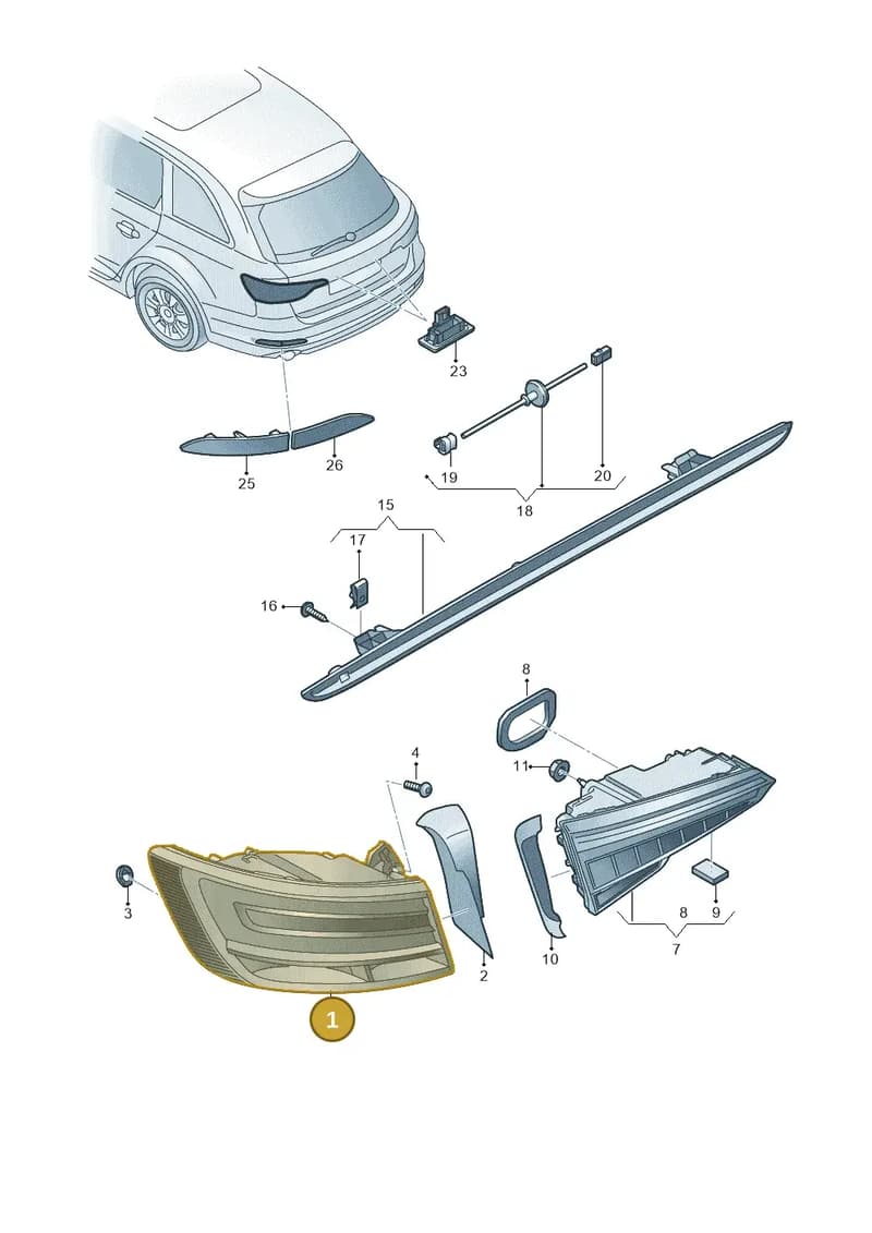 8W9945092AE — Audi RS4 Avant (2017-2025) diagram 849945012, position 1