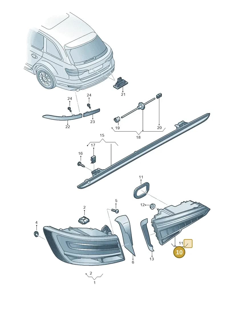 8W9945093D — Audi RS4 Avant (2017-2025) diagram 438945000, position 10