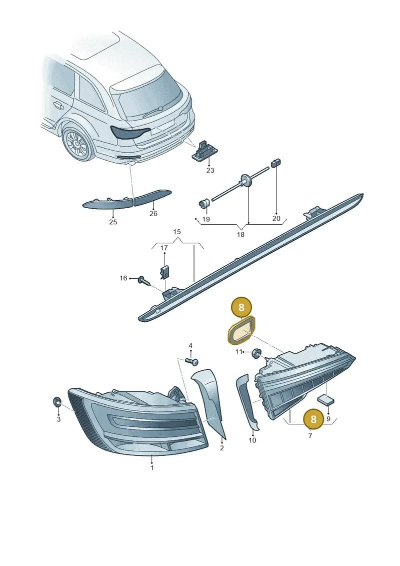 8W9945192A — Audi RS4 Avant (2017-2025) diagram 849945012, position 8