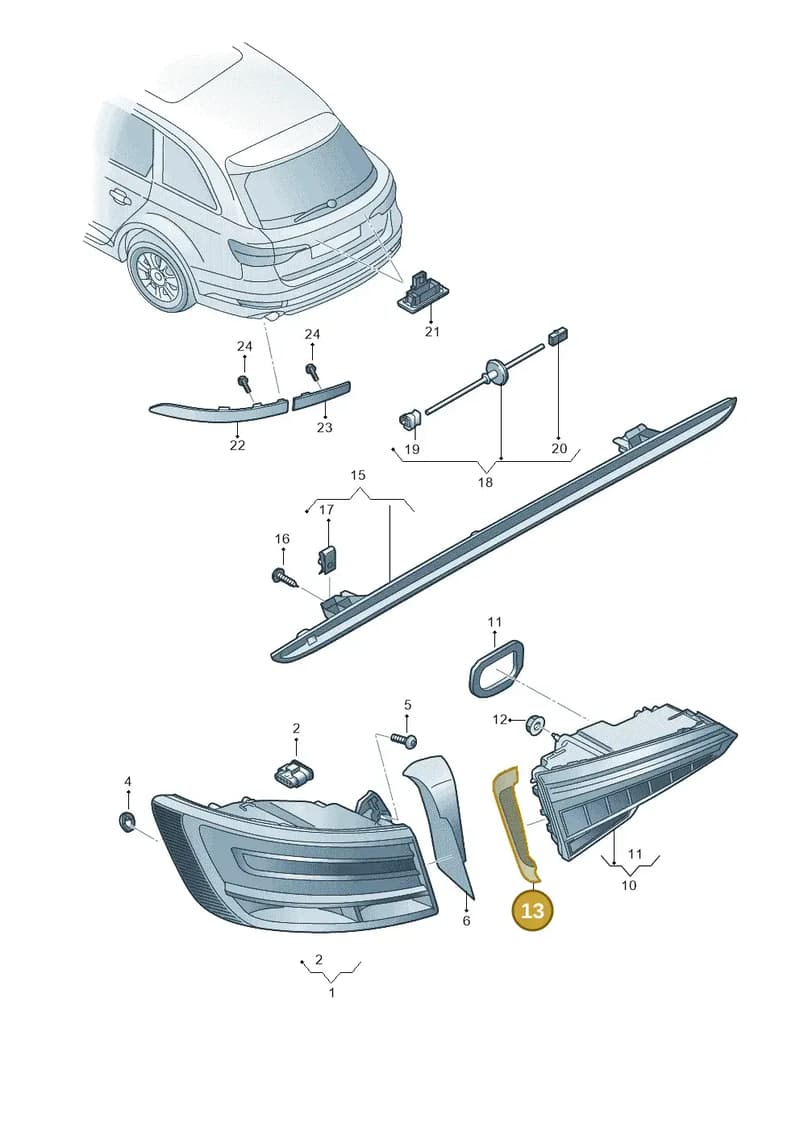 8W9945255 — Audi RS4 Avant (2017-2025) diagram 438945000, position 13