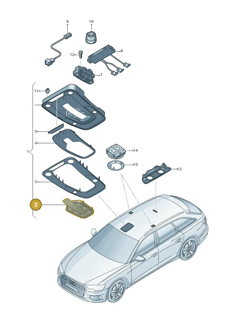 8W9947143BBV2 — Audi RS6 Avant (2019-) diagram 430947000, position 3