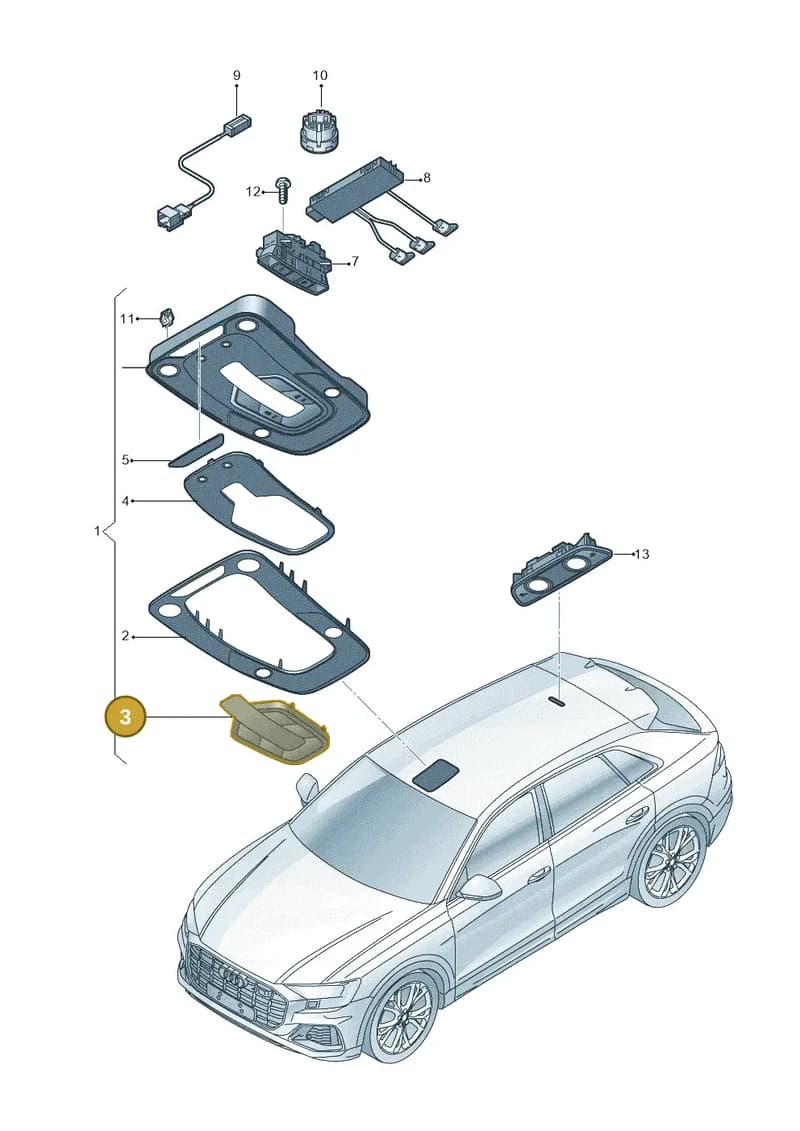 8W9947143BU57 — Audi RS Q8 Quattro (2019-) diagram 429947000, position 3