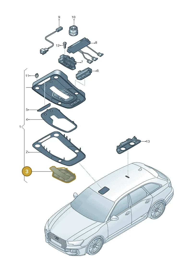 8W9947143BV2 — Audi RS4 Avant (2017-) diagram 438947000, position 3