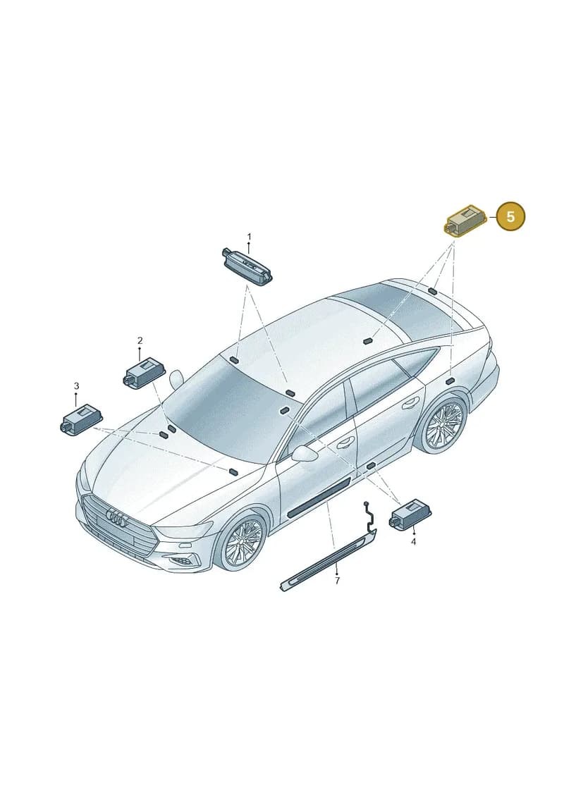 8W9947409 — Audi RS7 Sportback (2019-2025) diagram 435947100, position 5