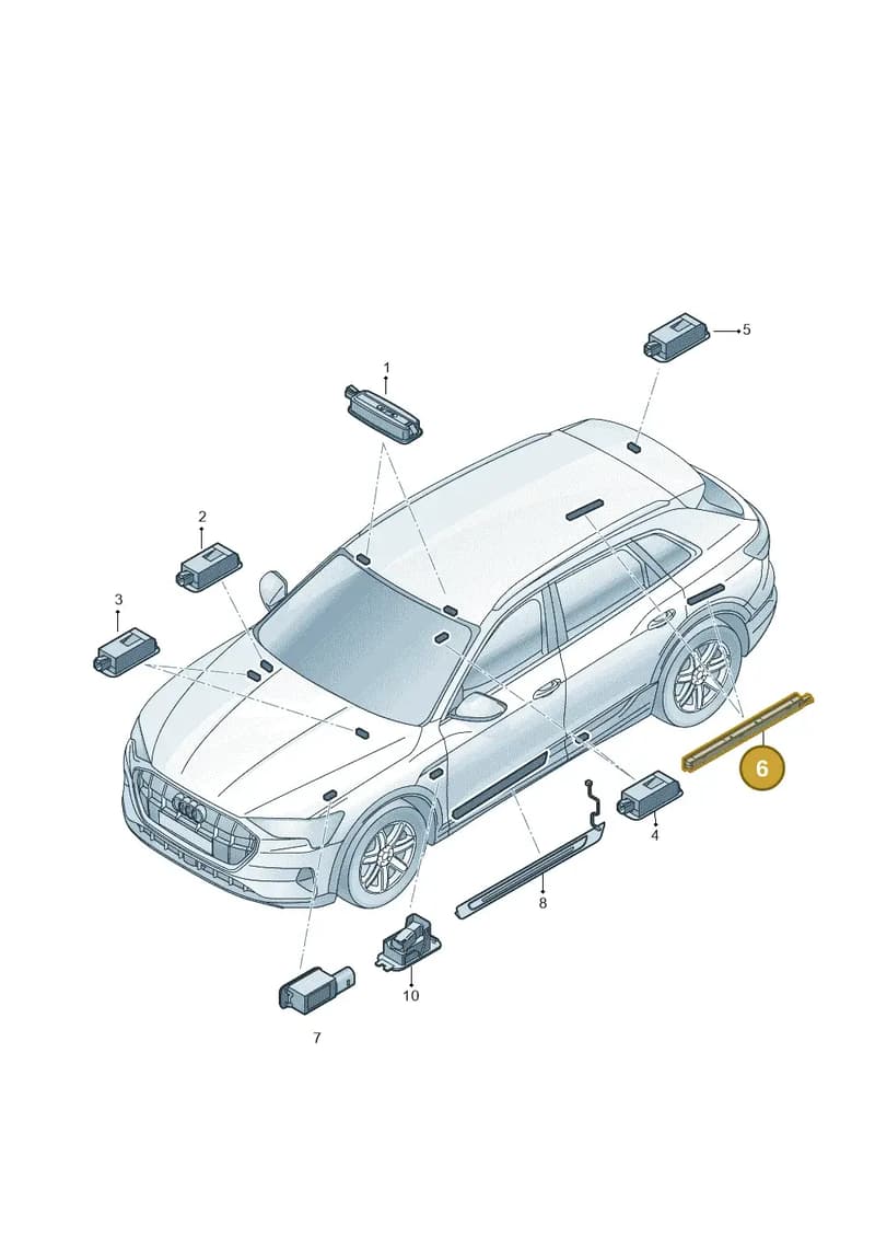 8W9947409 — Audi Q8 e-tron (2018-2025) diagram 586947100, position 6