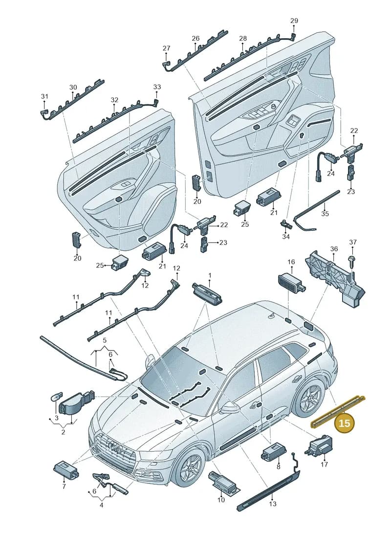 8W9947409 — Audi Q5 (2016-2025) diagram 896947120, position 15
