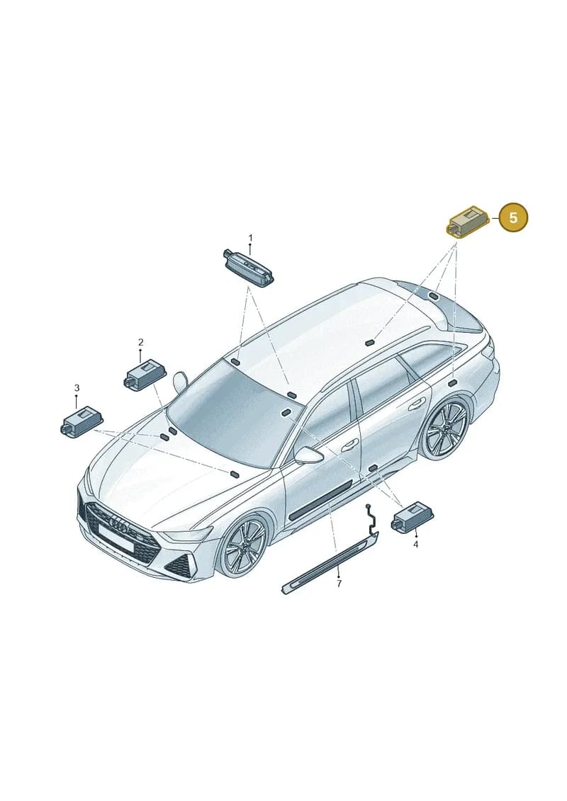8W9947409 — Audi RS6 Avant (2019-2025) diagram 537947100, position 5