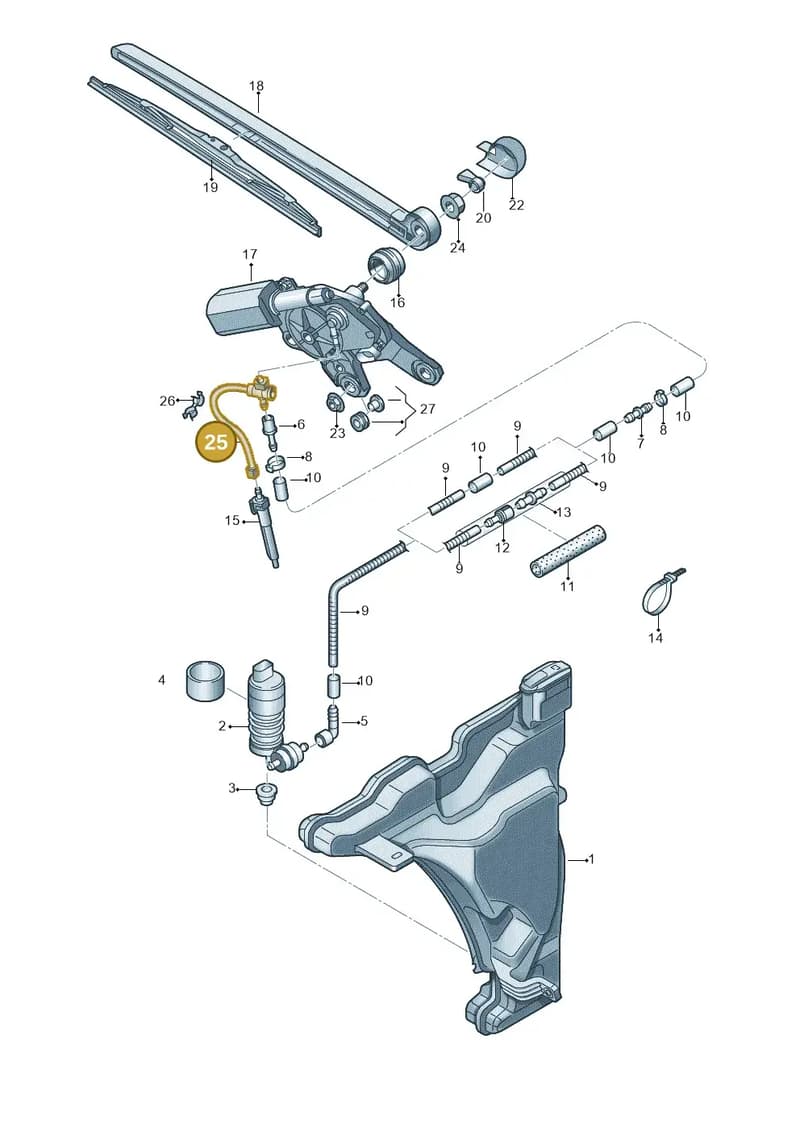 8W9955934A — Audi RS4 Avant (2017-2025) diagram 849955200, position 25