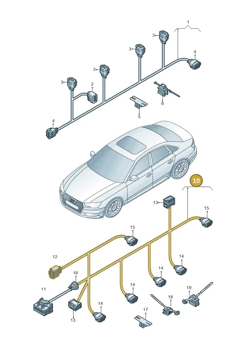 8W9971104Q — Audi A4 (2015-2025) diagram 849972500, position 10