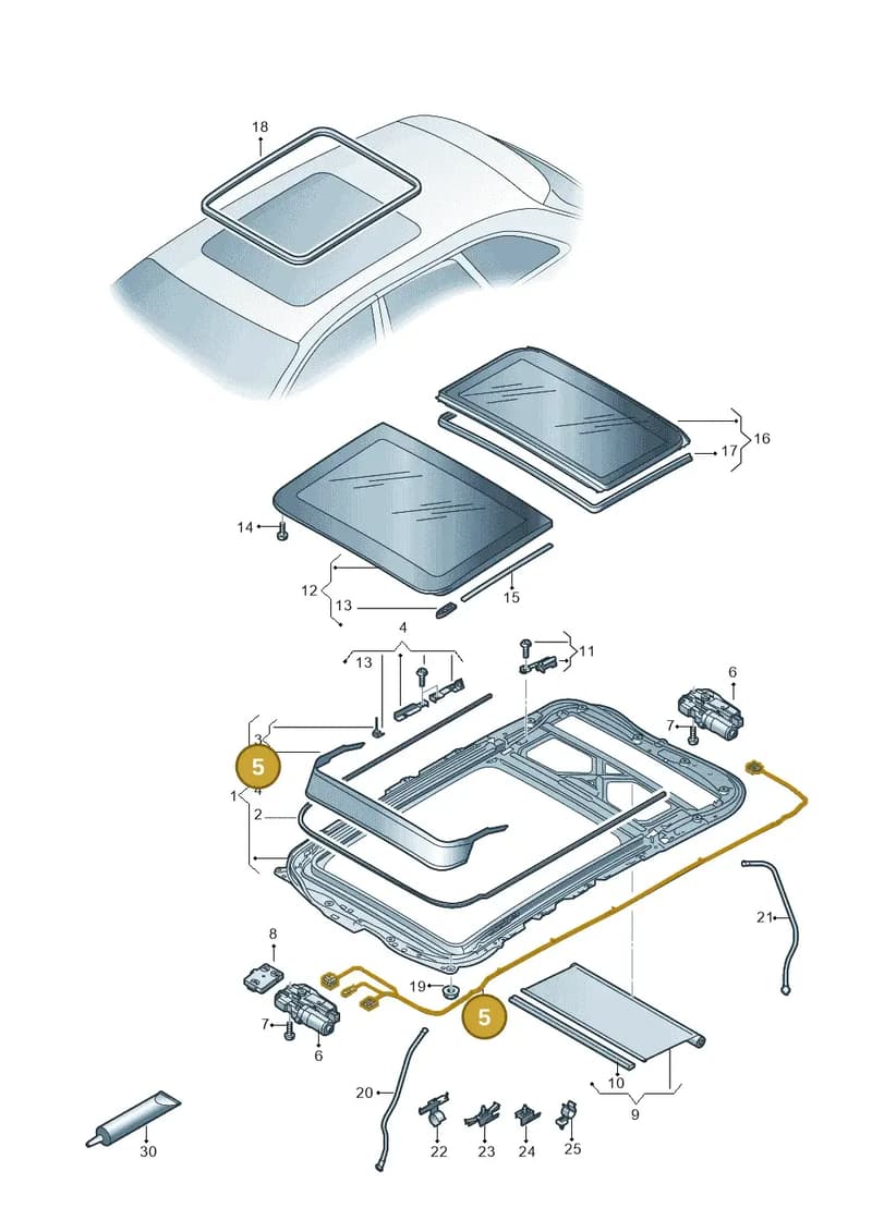 8W9971648 — Audi RS4 Avant (2017-2025) diagram 849877100, position 5