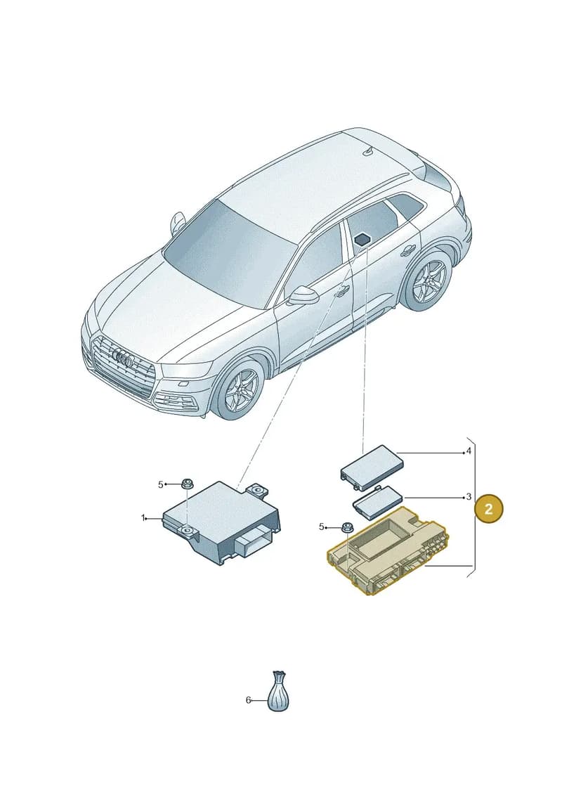 8WD907468F — Audi Q5 qu. 2.0 (2018-) diagram 896907000, position 2