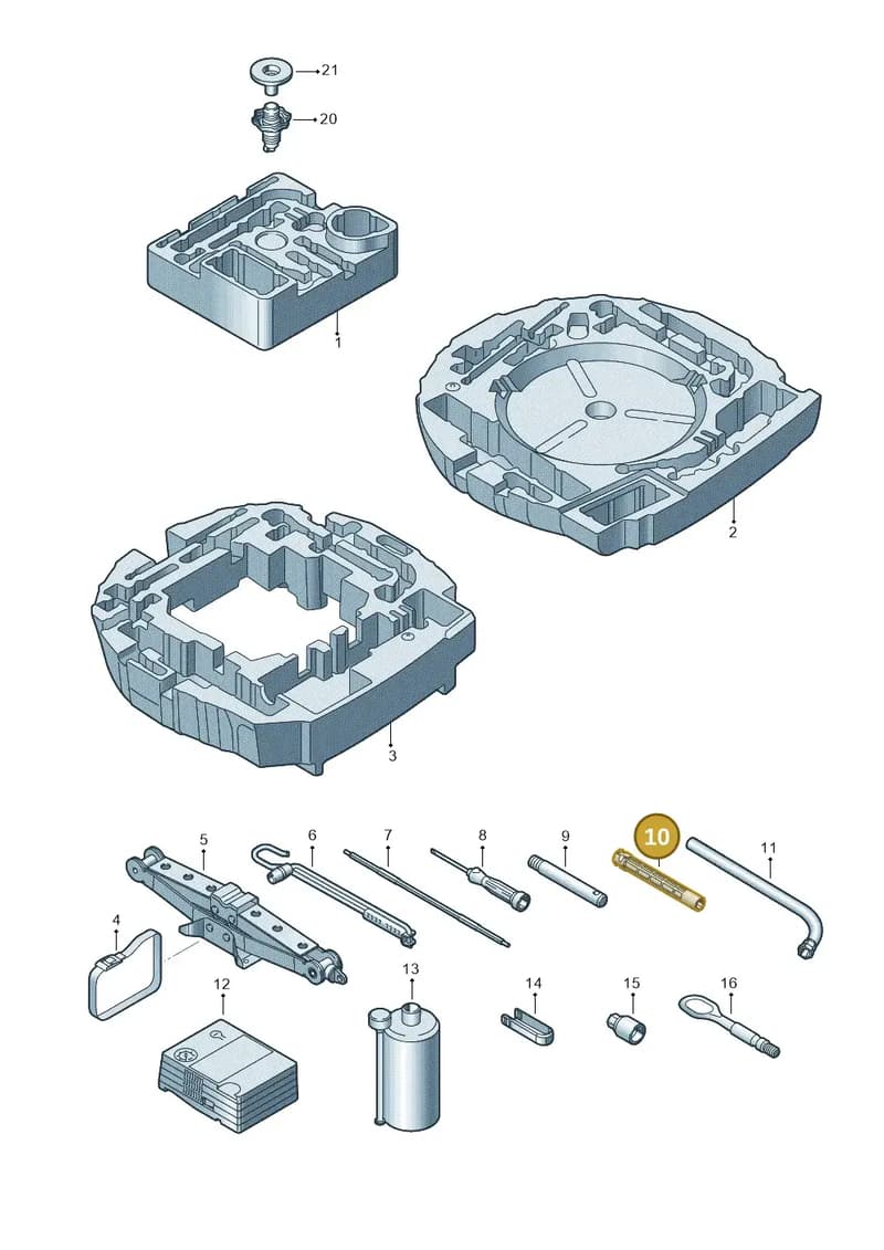 8X0012259 — Audi A1 Sportback (2018-2025) diagram 592011100, position 10
