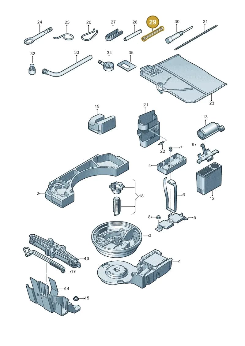 8X0012259 — Audi A3 Sportback (2016-2020) diagram 745011100, position 29