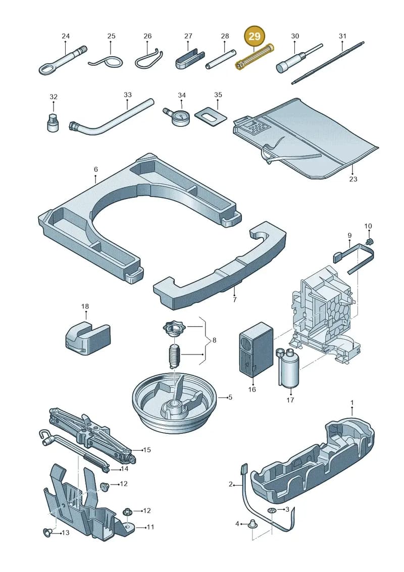 8X0012259 — Audi A3 Sportback (2016-2020) diagram 745011200, position 29
