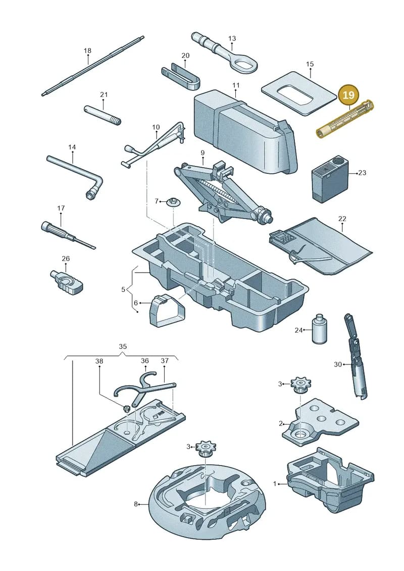 8X0012259 — Audi RS5 Sportback (2017-2025) diagram 847011100, position 19