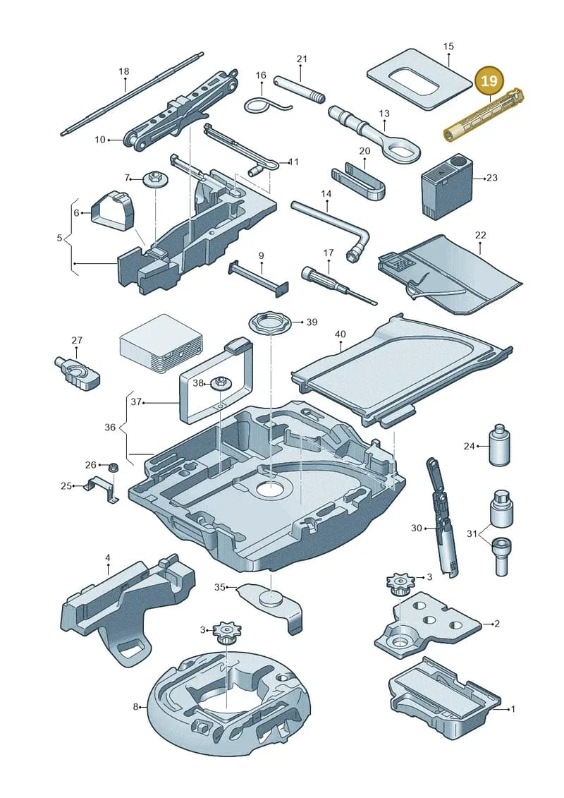 8X0012259 — Audi A5 Cabriolet (2016-2025) diagram 848011100, position 19