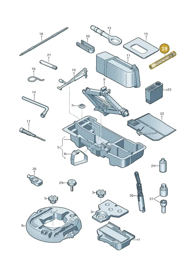 8X0012259 — Audi A5 Sportback (2016-2025) diagram 849011100, position 19
