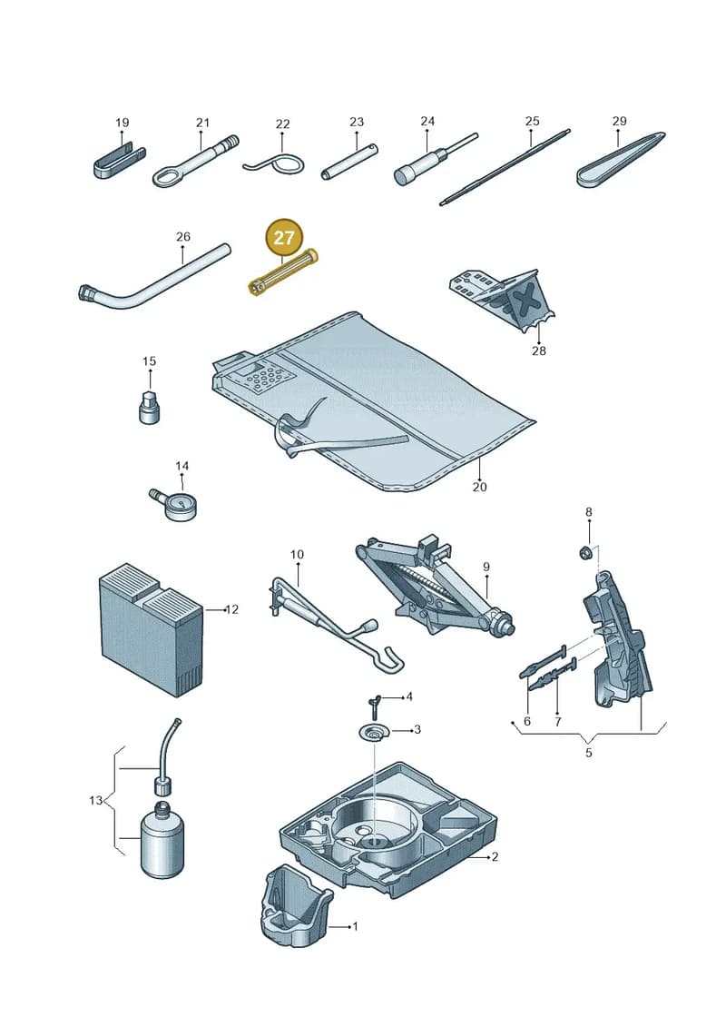 8X0012259 — Audi Q3 1.4 (2016-) diagram 855011100, position 27