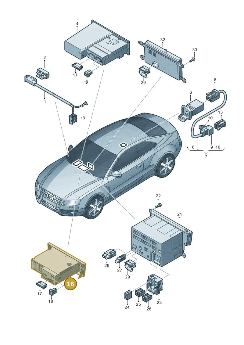 8X0035110B — Audi RS5 Coupe (2010-2015) diagram 620035380, position 16