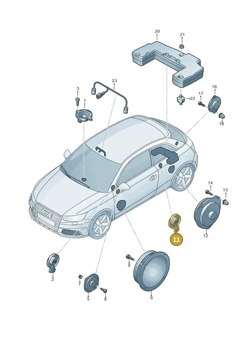 8X0035399D — Audi A1 Sportback (2014-2018) diagram 792035350, position 11