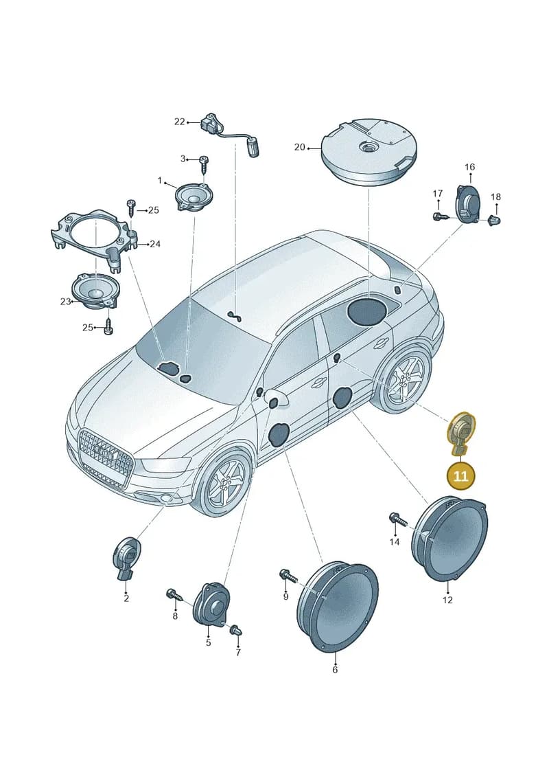 8X0035399D — Audi Q3 (2014-2019) diagram 855035350, position 11