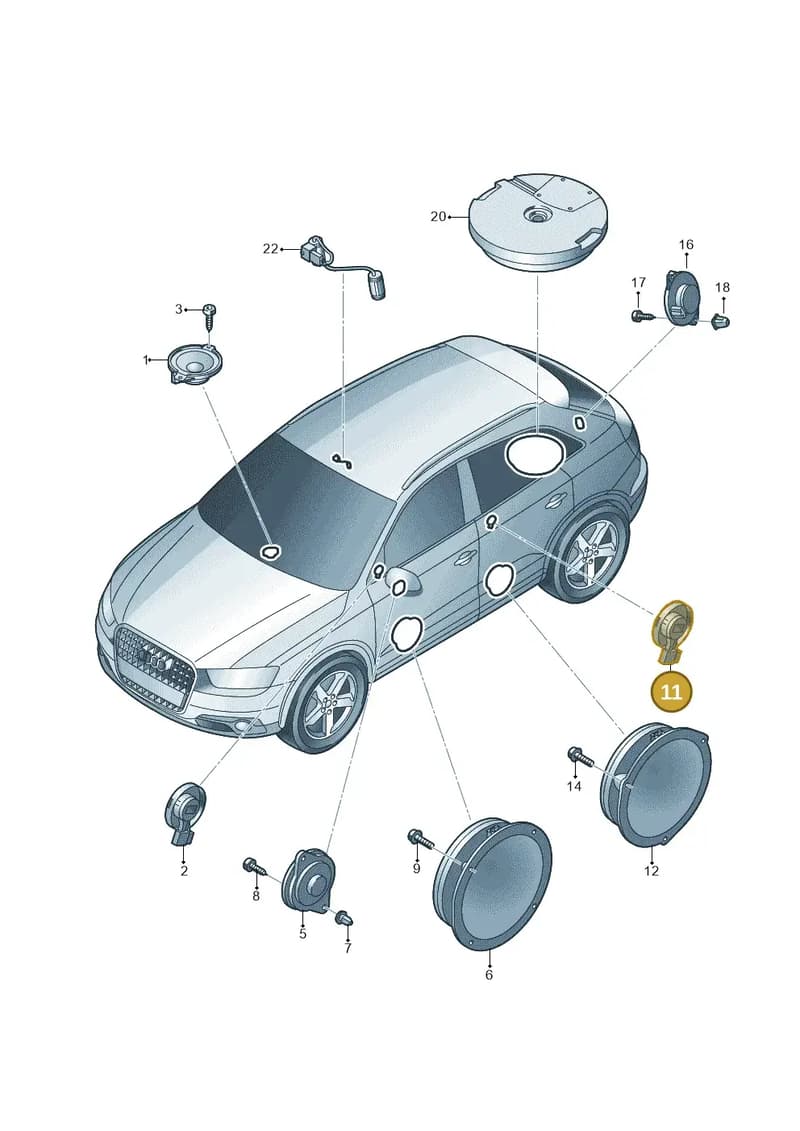 8X0035399D — Audi Q3 1.4 (2016-) diagram 728035350, position 11